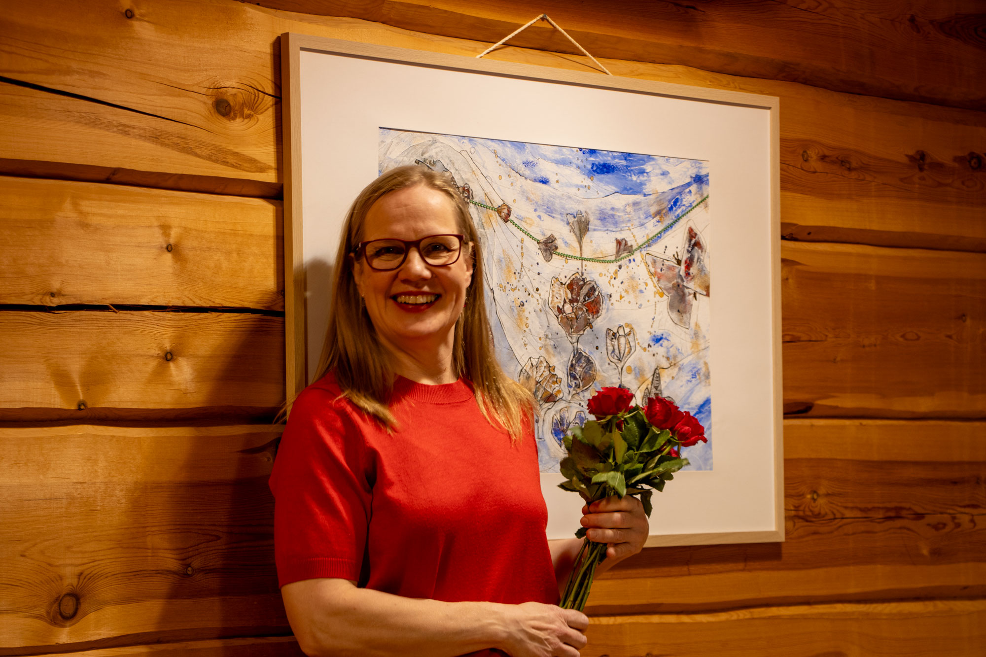 Seija Ekholm Kirvesrannan hyvinvointiyrittäjä.tiyrittäjä juhlii 