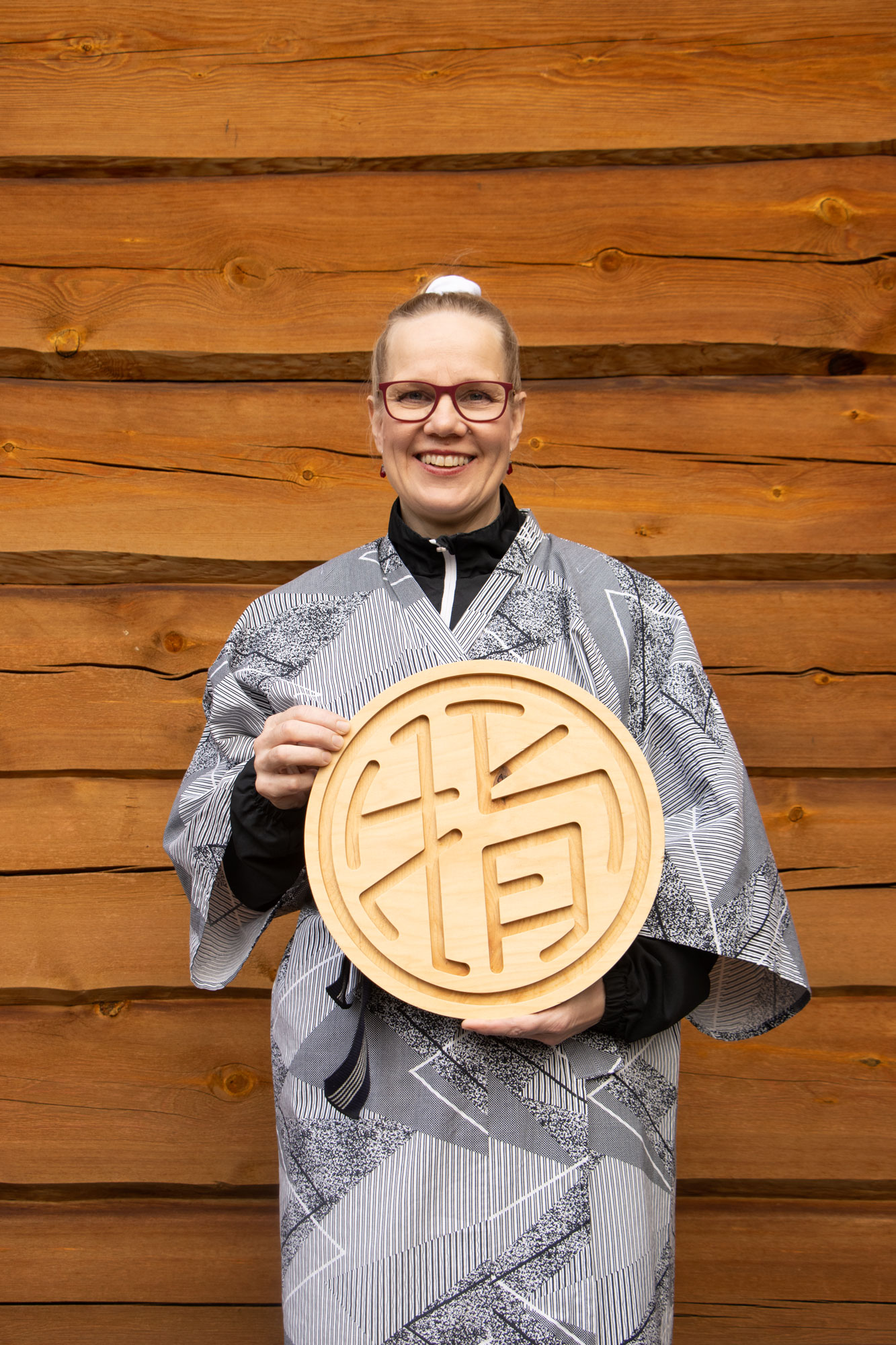 Seija Ekholm ja Shiatsu-kiekko.